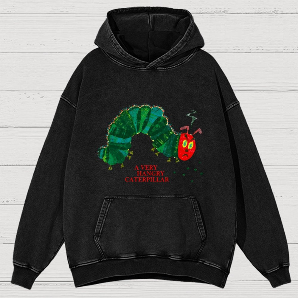 A Very Hangry Caterpillar Vintage Distressed Hoodie