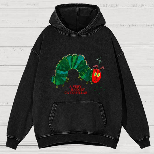 A Very Hangry Caterpillar Vintage Distressed Hoodie