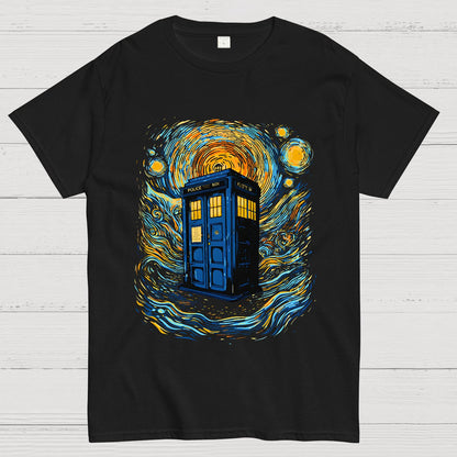 Starry Sky Phone Booth Geek T-Shirt