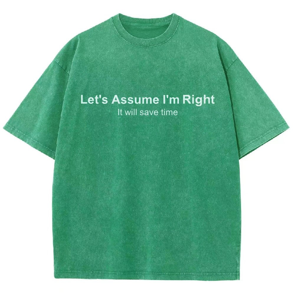 Let's Assume I Am Right Vintage Distressed T-shirt