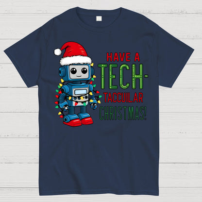 Have a Tech-Tacular Christmas! Cute Robot Holiday Geek T-Shirt
