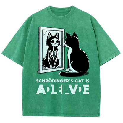 Schrödinger's Cat Alive Dead Vintage Distressed T-shirt