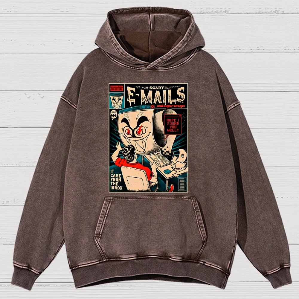 Scary E-Mails Vintage Distressed Hoodie