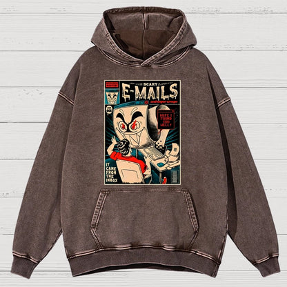Scary E-Mails Vintage Distressed Hoodie