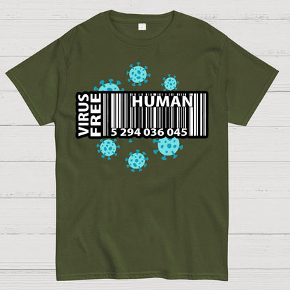 Human virus Bar Code，Funny virus Geek T-Shirt