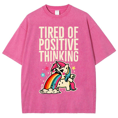 Tired of Positive Thinking Vintage Distressed T-shirt