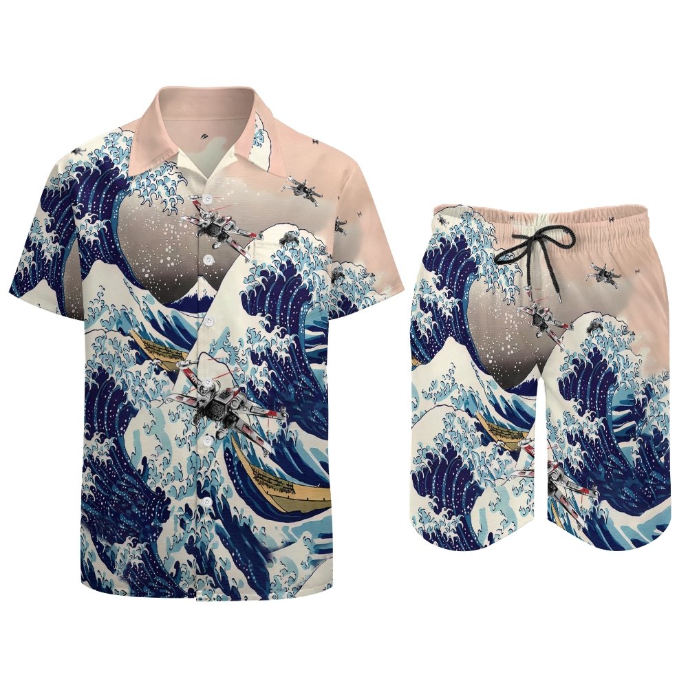 Sea Flight Battle Hawaiian Shirt Set