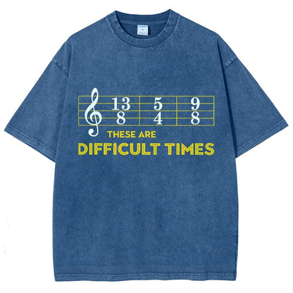 Music Difficult Times Vintage Distressed T-shirt