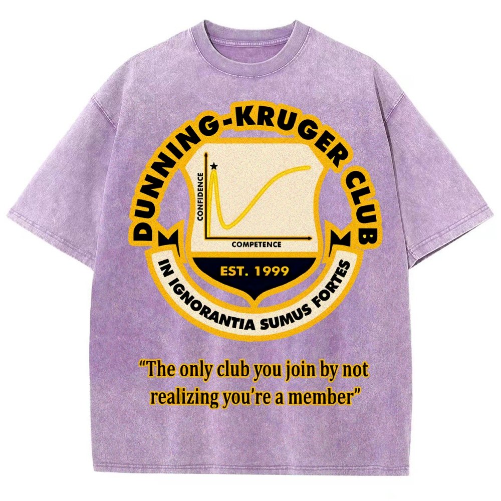 Dunning-Kruger Club Vintage Distressed T-shirt