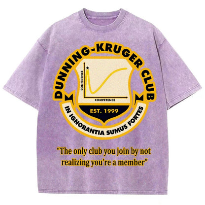 Dunning-Kruger Club Vintage Distressed T-shirt