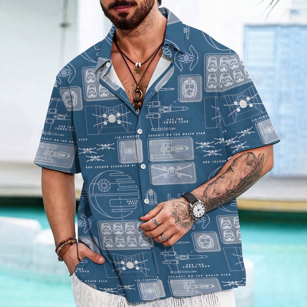 Space Fleet Geek Hawaiian Shirt