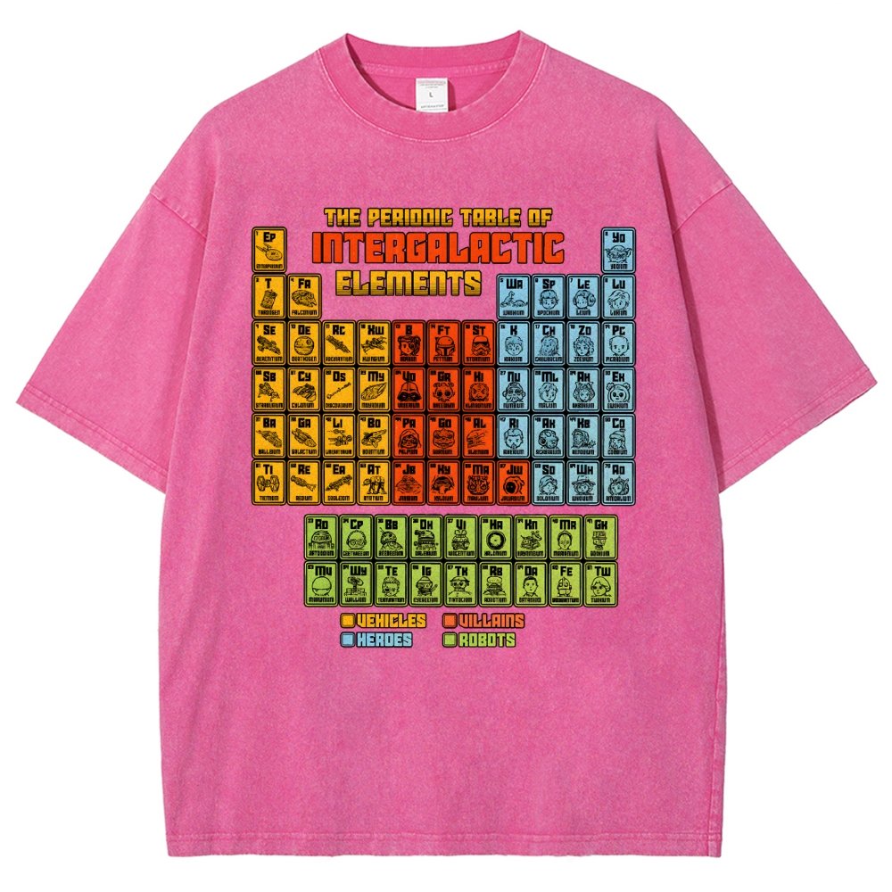 The Periodic Table of Intergalactic Elements Vintage Distressed T-shirt