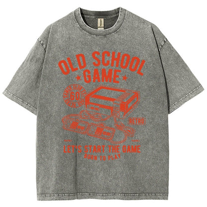 OLD SCHOOL GAME Vintage Distressed T-shirt