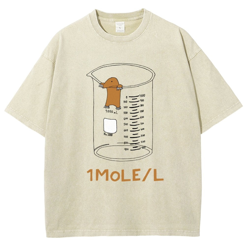 Ute One Mole Per Liter Chemistry Avogadros Day Vintage Distressed T-shirt