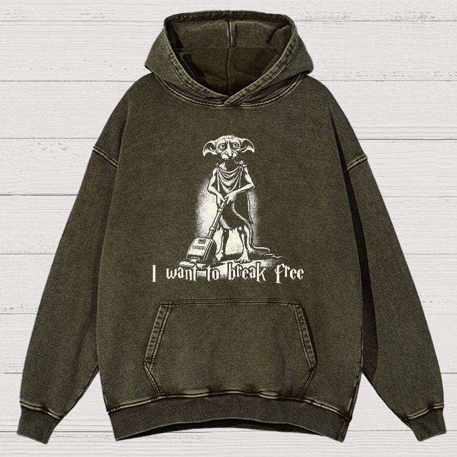 I Want To Break Free Nerdy Vintage Distressed Hoodie