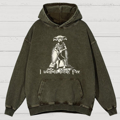 I Want To Break Free Nerdy Vintage Distressed Hoodie