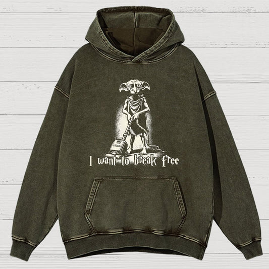 I Want To Break Free Nerdy Vintage Distressed Hoodie