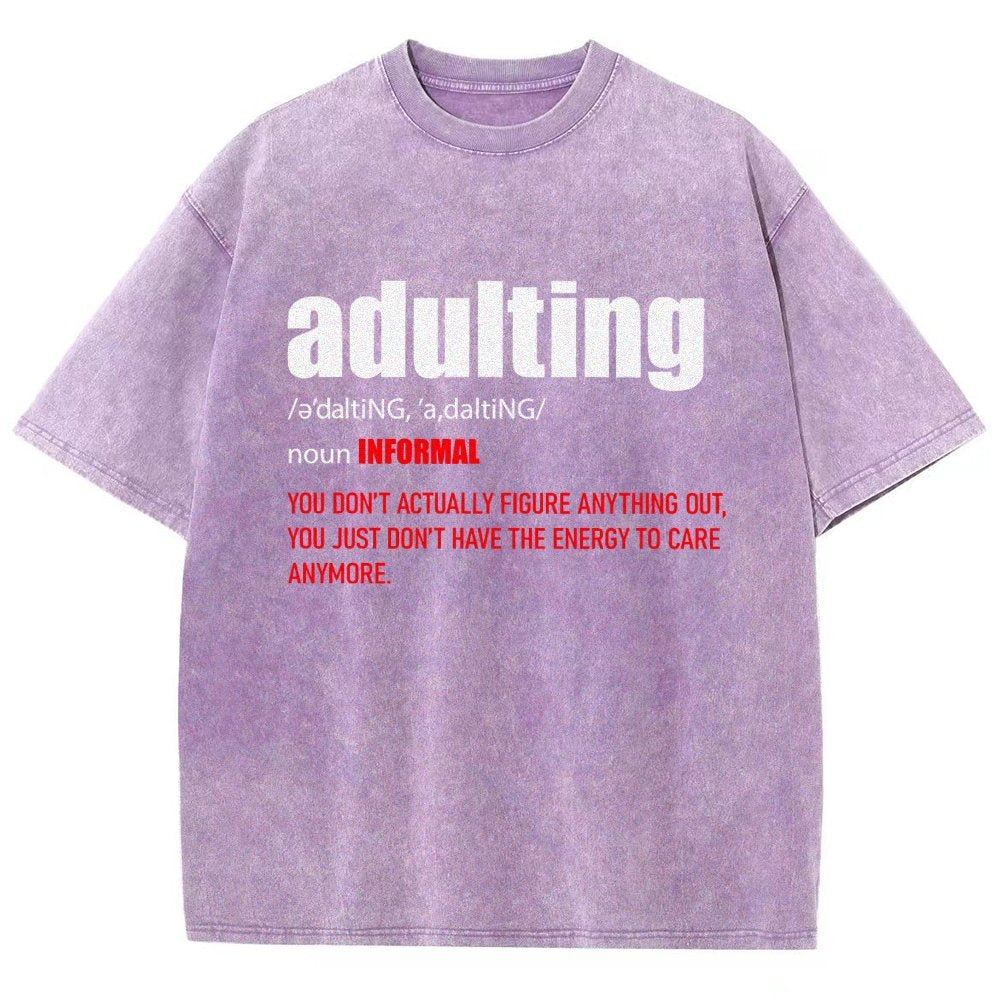 ADULTING Vintage Distressed T-shirt