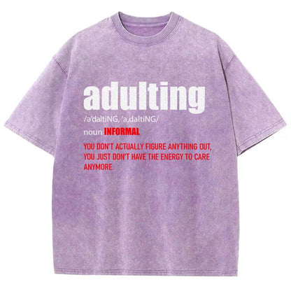 ADULTING Vintage Distressed T-shirt