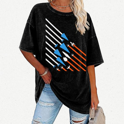 Starship Stripes Vintage Distressed T-shirt