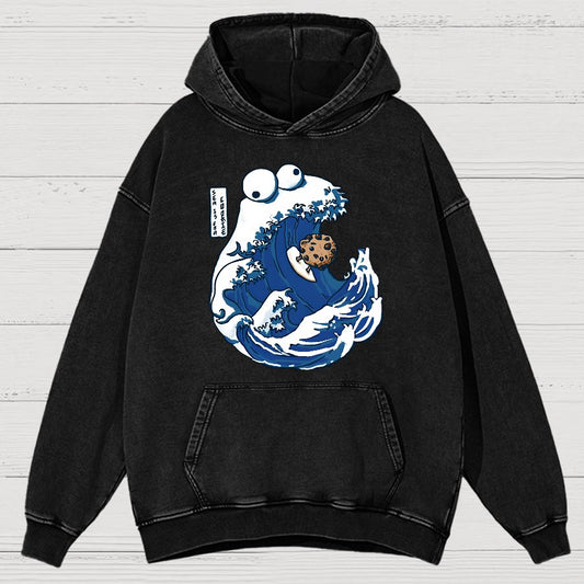 Sea Is For Cookie Vintage Distressed Hoodie