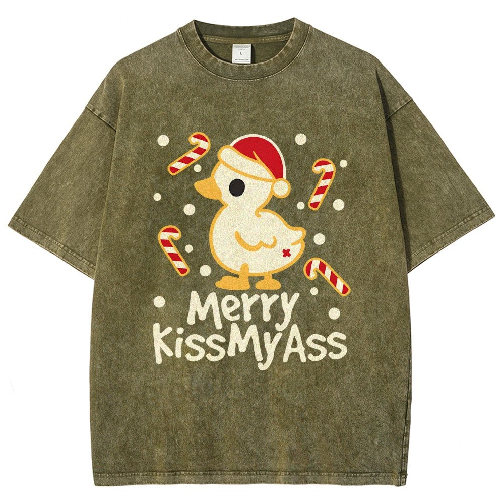 Duck Merry Kissmyass Vintage Distressed T-shirt