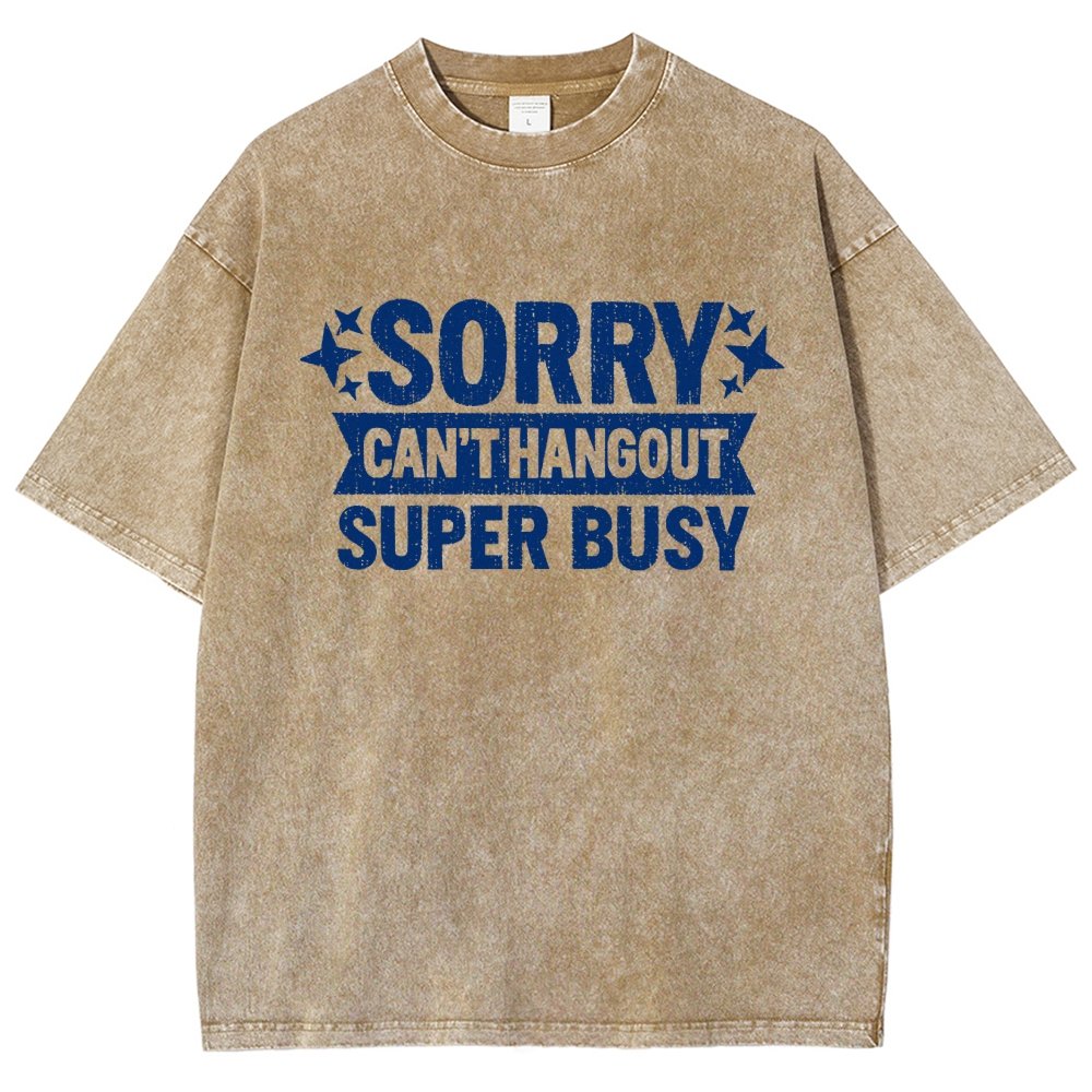 Sorry — Can’T Hang Out — Super Busy Vintage Distressed T-shirt