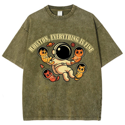 Houston Everything is Fine Vintage Distressed T-shirt