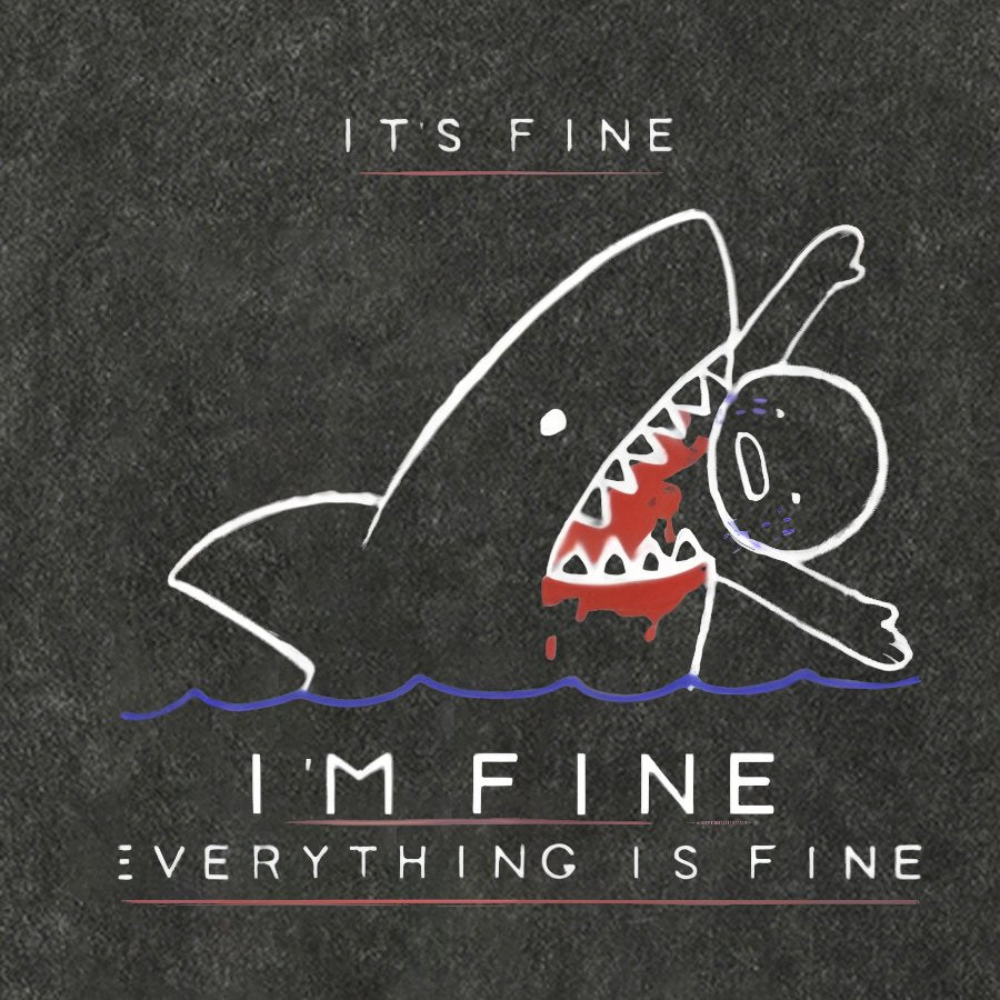 I'M Fine Vintage Distressed T-shirt