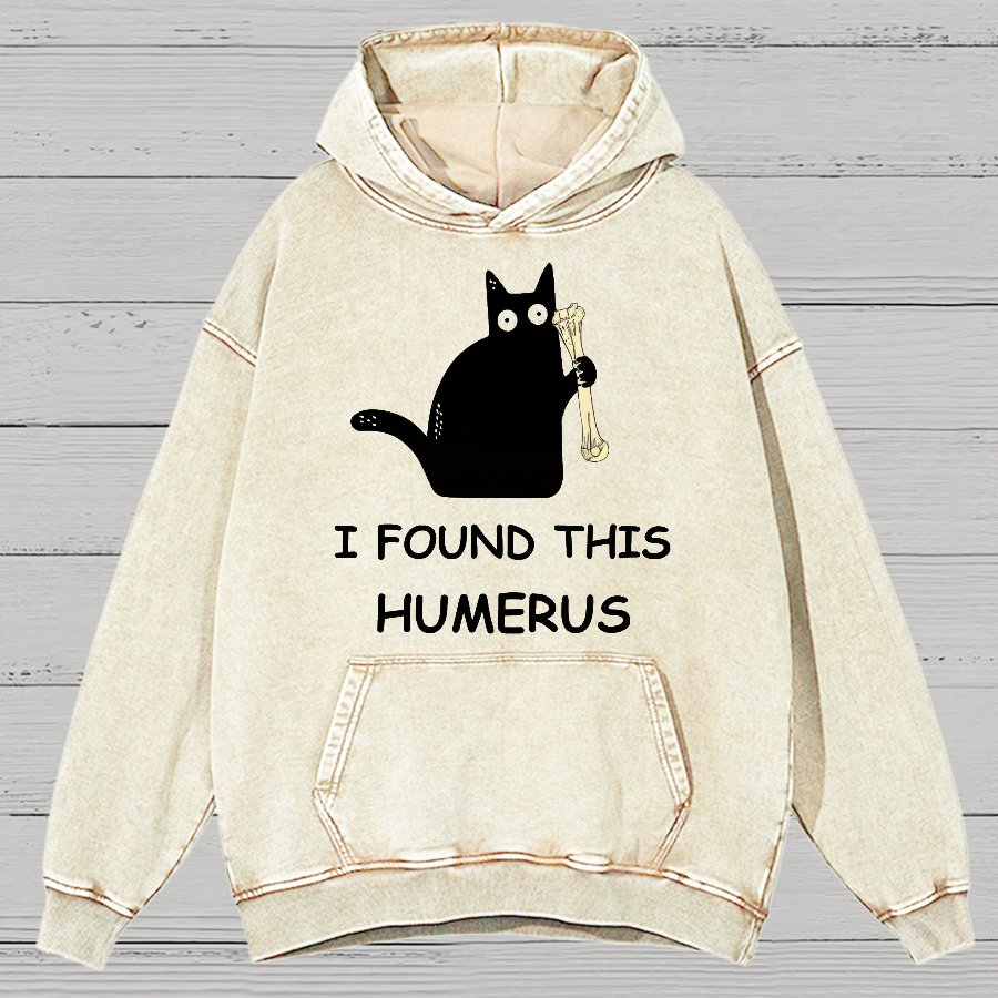I Found This Humerus Nerdy Vintage Distressed Hoodie