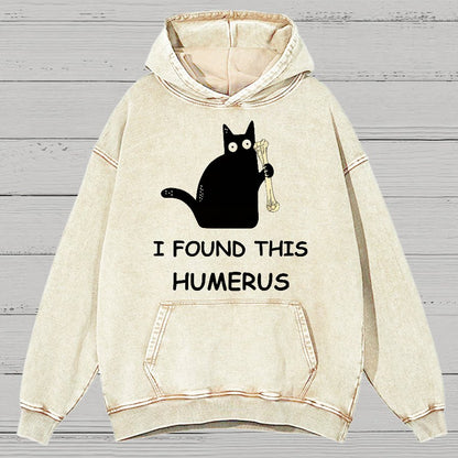 I Found This Humerus Nerdy Vintage Distressed Hoodie