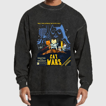 Cat Wars，Revenge of The Dog Washed Long Sleeve Tee