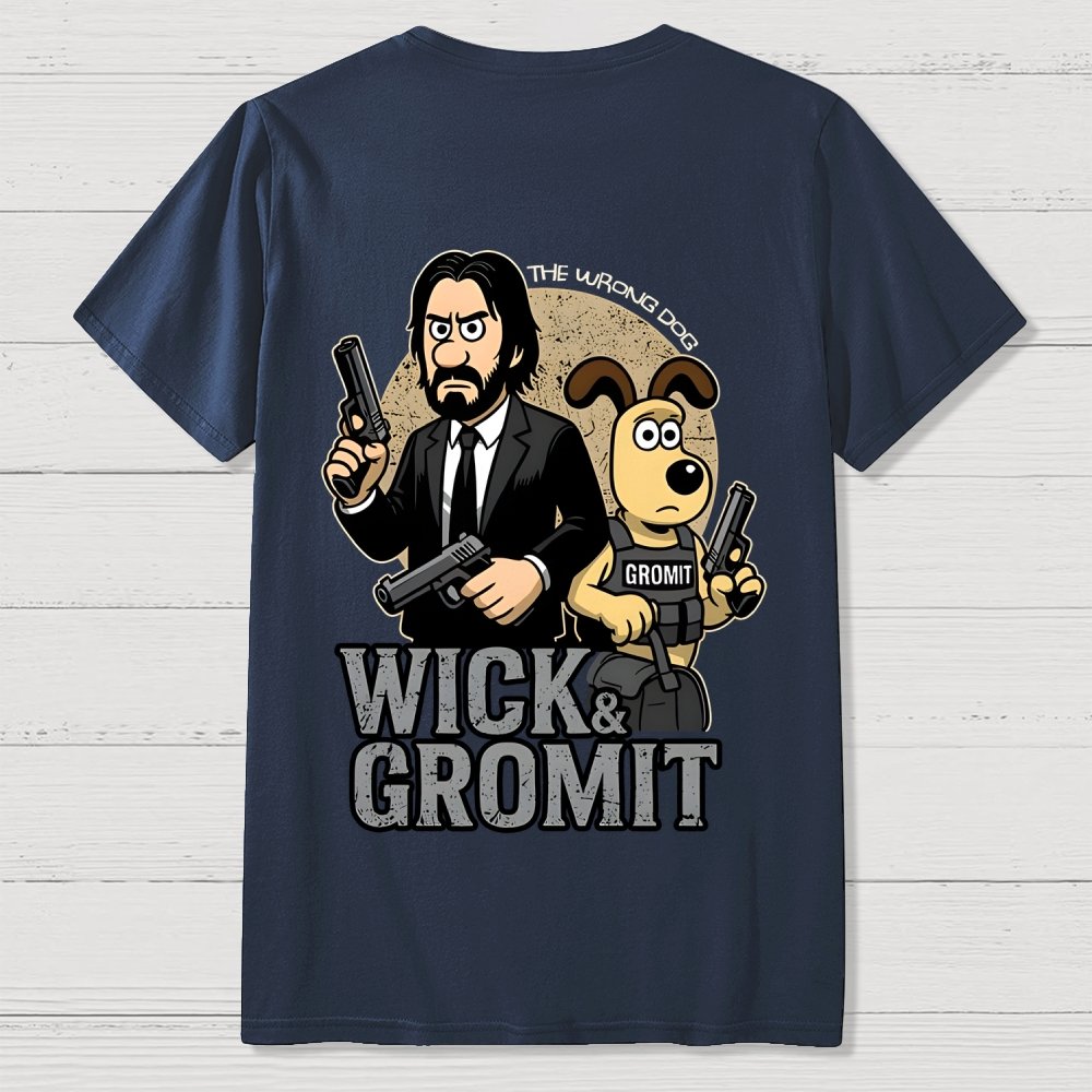 The Wrong Dog  Back Printing Geek T-Shirt