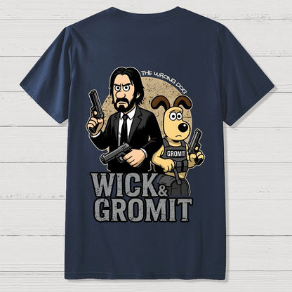 The Wrong Dog  Back Printing Geek T-Shirt