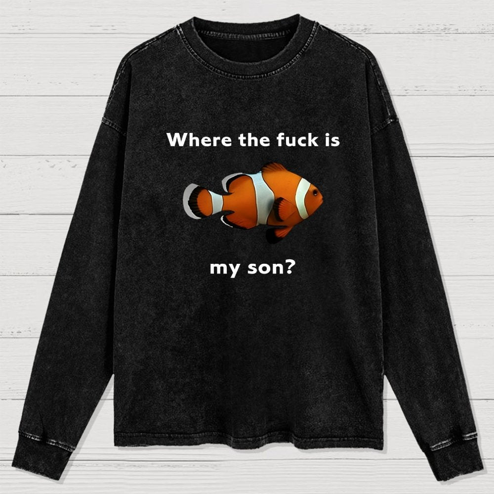 Where the fuck Washed Long Sleeve Tee