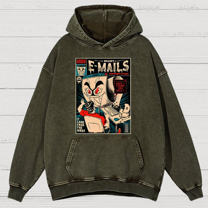 Scary E-Mails Vintage Distressed Hoodie