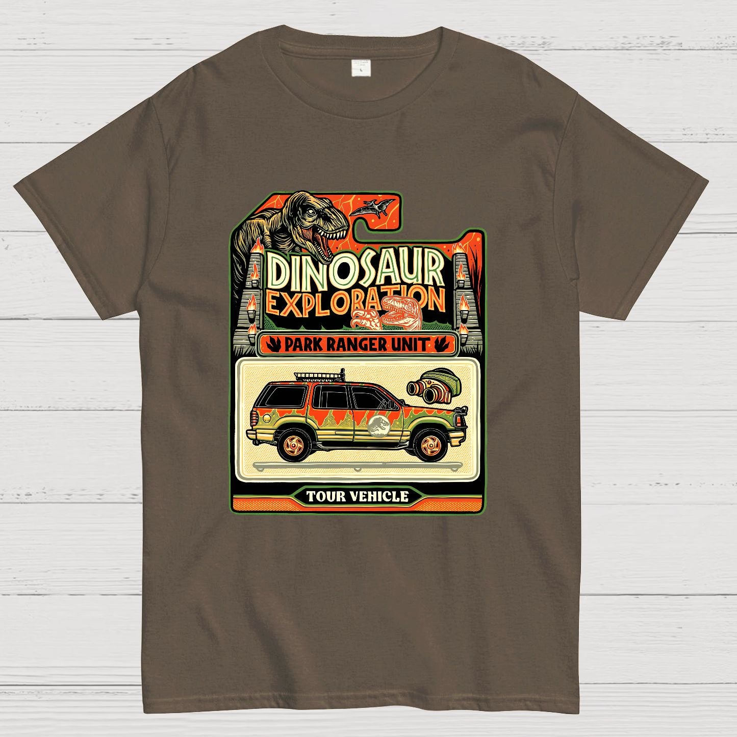 Dinosaur Exploration Vehicle Geeky T-Shirt