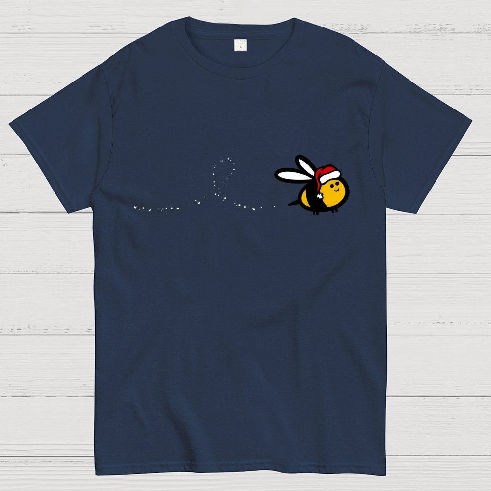 Minimal Christmas Bee Geek T-Shirt