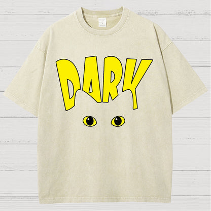 Dark Cat Funny Vintage Distressed T-shirt