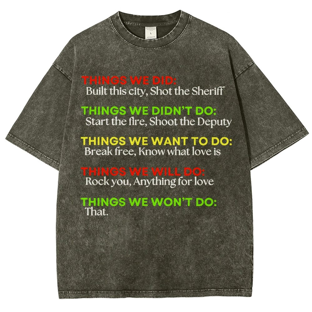 Things We Did... Vintage Distressed T-shirt