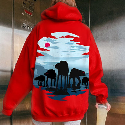 Assault Squad Printed Back Cotton Hoodie