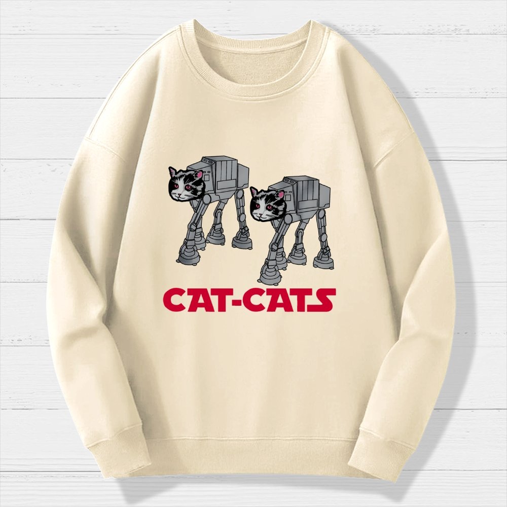 Walking Robot Cat Geek Cotton Sweatshirt