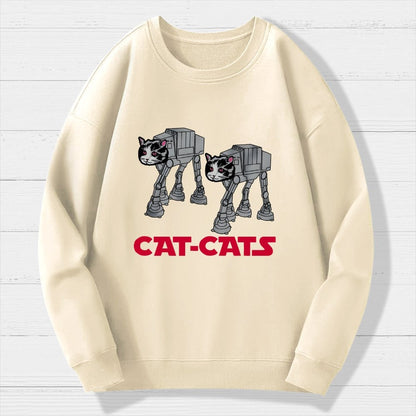 Walking Robot Cat Geek Cotton Sweatshirt
