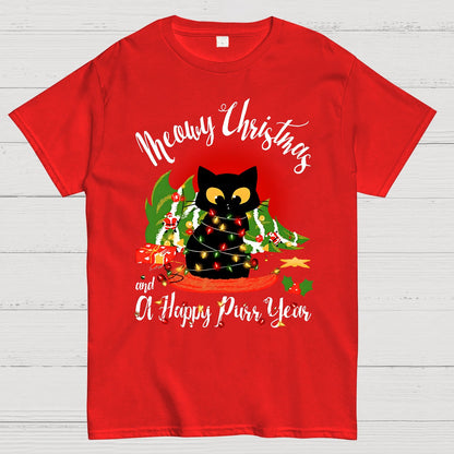 Happy Purr Year Christmas Geek T-Shirt