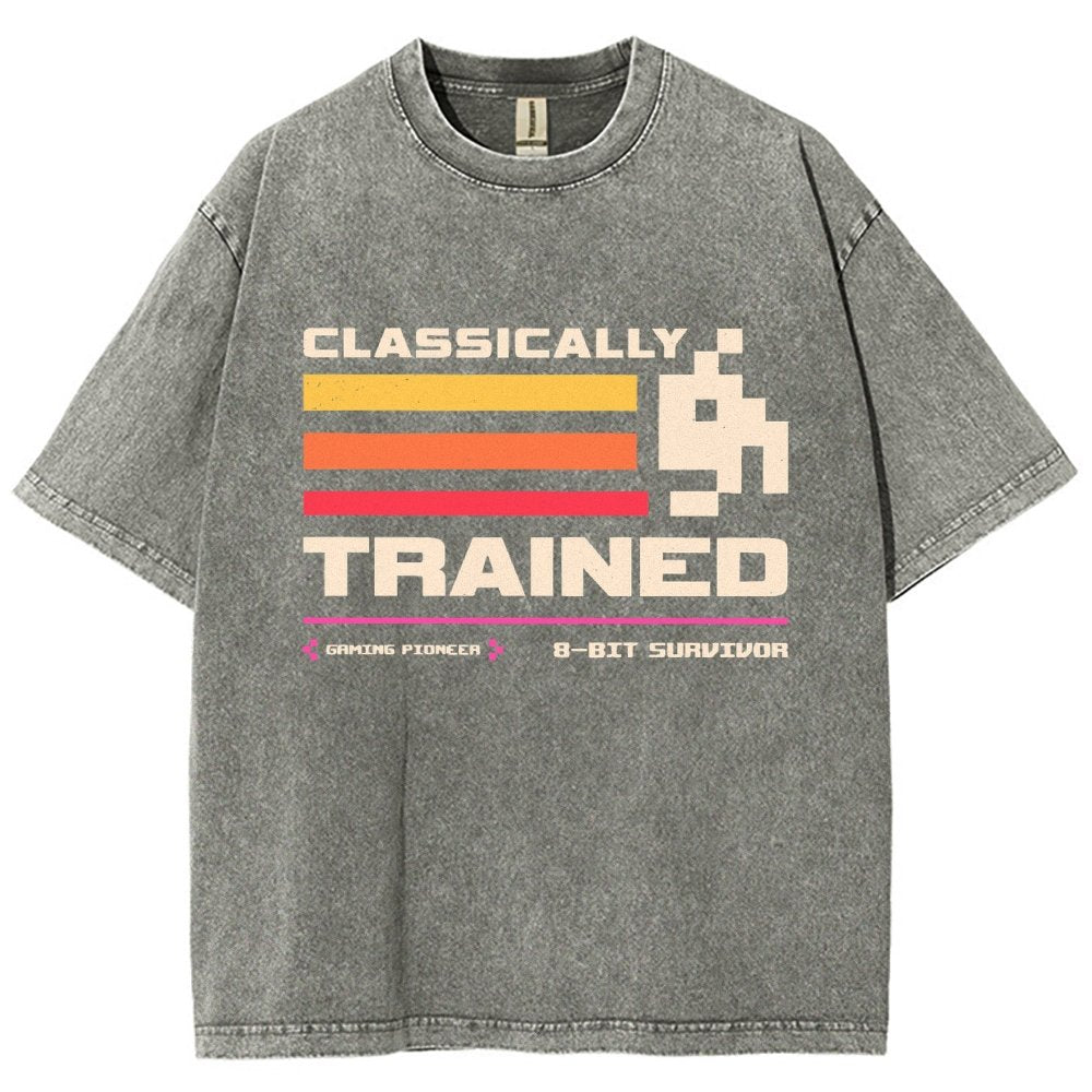Classically Trained for Retro Gamers Vintage Distressed T-shirt