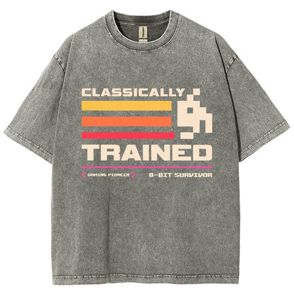 Classically Trained for Retro Gamers Vintage Distressed T-shirt