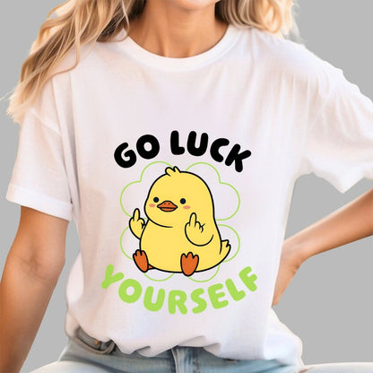 Go Luck Yourself Duck Geek T-Shirt
