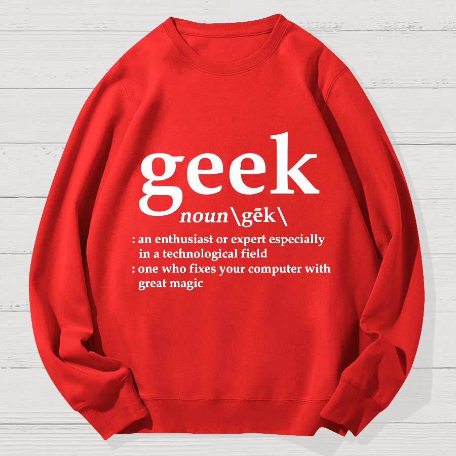 Geek Definition Cotton Sweatshirt