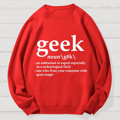 Geek Definition Cotton Sweatshirt