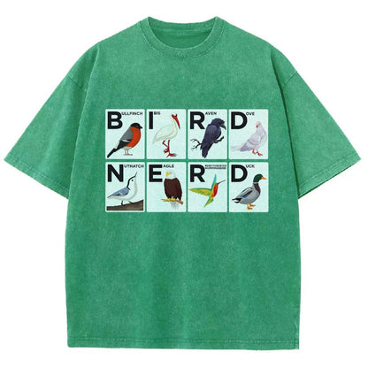 Bird Nerd Watching Vintage Retro Birdwatching Vintage Distressed T-shirt